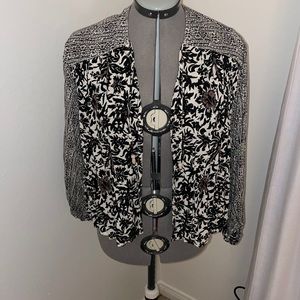 Free People Cropped Open Blouse
